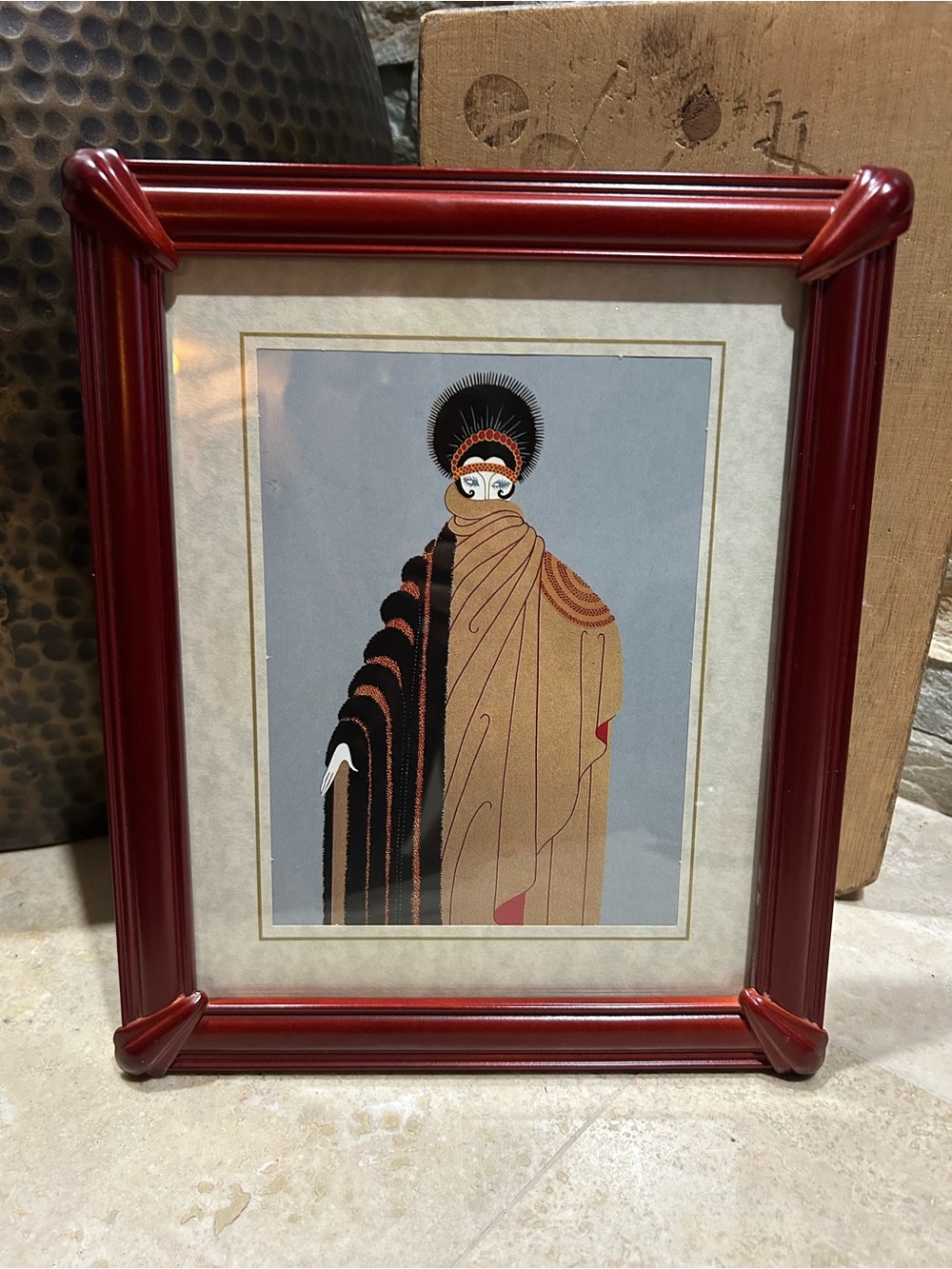 ERTE Vintage Book Print- “Mystique” Framed Art